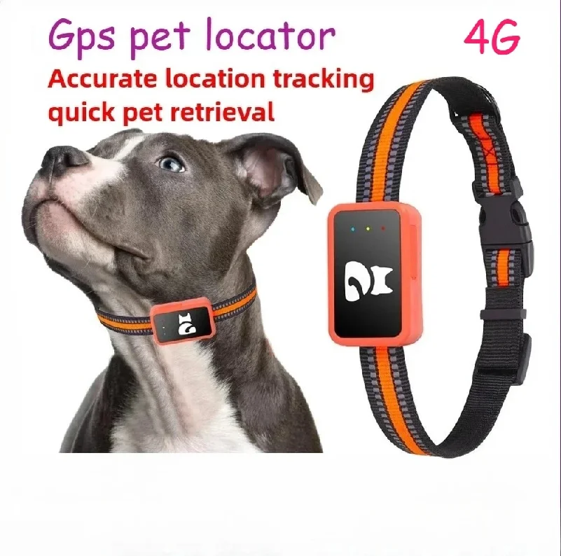 4G Smart Dog Collar Holder GPS Tracker for pet Waterproof Cat Tracking Device Pet Locator with Find My for iOS Android