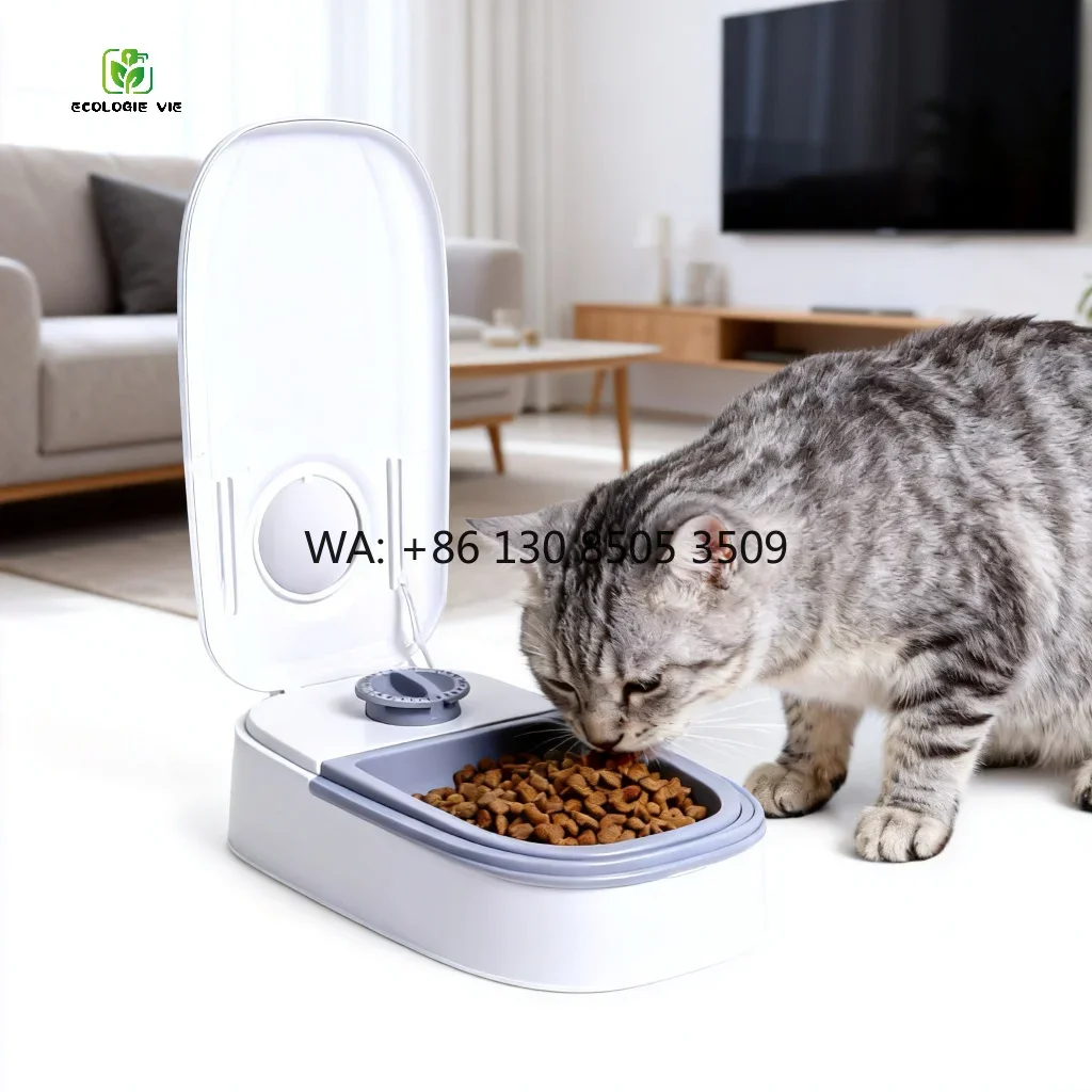 New Timed Automatic Dog Feeder Dual Bowls Smart Cat Food Dispenser Wet Dry Pet Food Dispenser Pet Feeder Cat Accessories