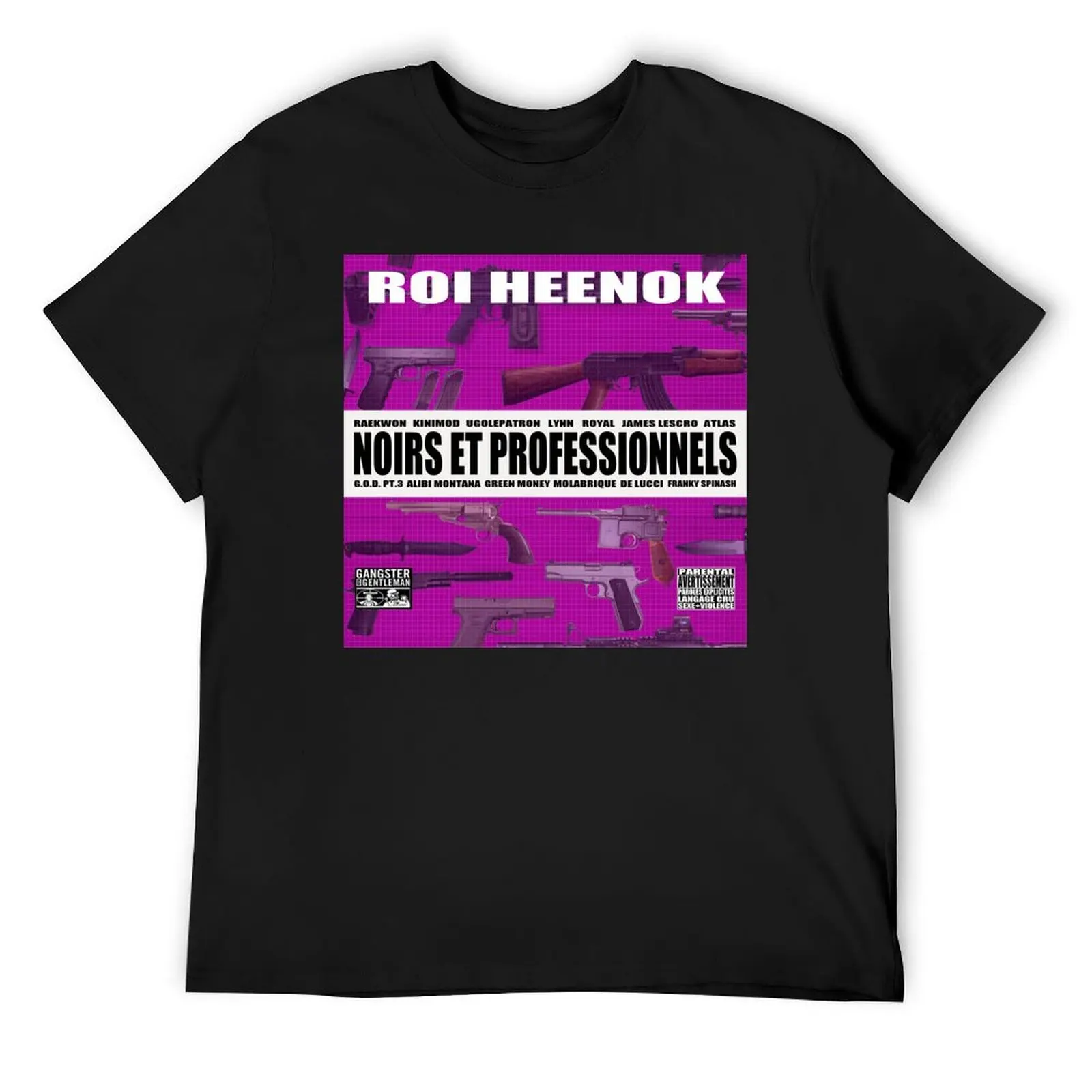 King Heenok - Black and Professional T-Shirt sweat graphics quick-drying rapper graphic tees oversized t shirt men