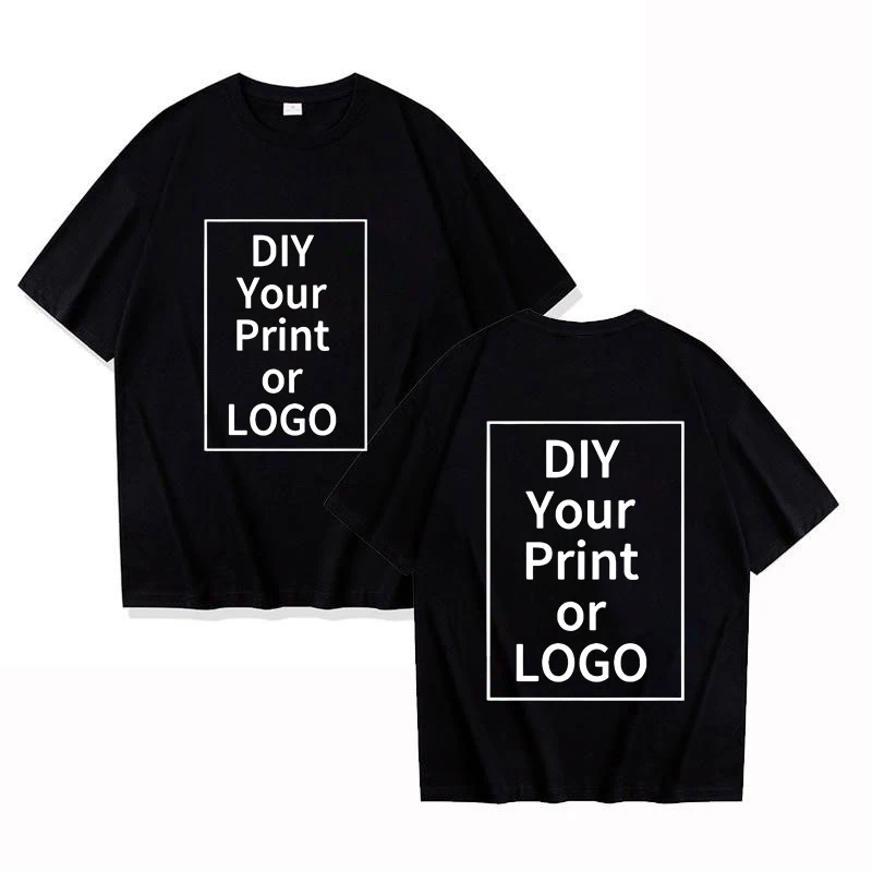 New Custom Tshirt Design Your Own Photo Text Professional Image Processing Short Sleeve Men Women Personalized T Shirts Gifts