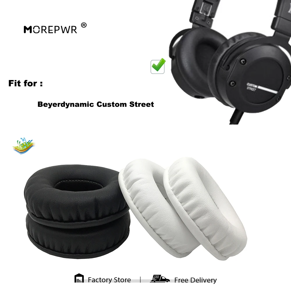 Replacement Ear Pads for Beyerdynamic Custom Street Headset Parts Leather Cushion Velvet Earmuff Earphone Sleeve Cover