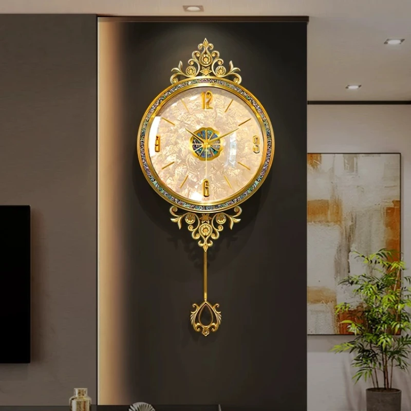 Pendulum Roman Wall Clock Design Large Fashion Modern Decoration Wall Clock Digital Aesthetic Cool Relogio De Parede Home Decor