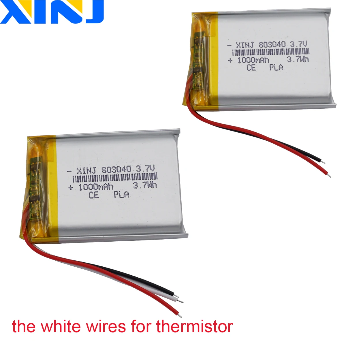 3.7V 1000 mAh 3.7Wh Li-Polymer Lipo Rechargeable Li Lithium Battery 3-Wires NTC Thermistor 803040 For Driving Recorder Camera