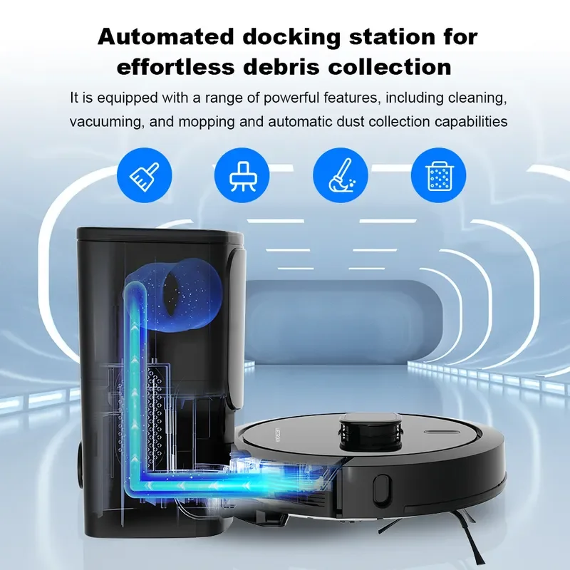 for LIECTROUX G7 Robot Vacuum Cleaner Mop 3 in 1 Auto Dust Sweeping Washing Machine Smart Home Cleaning Appliance Pet Hair