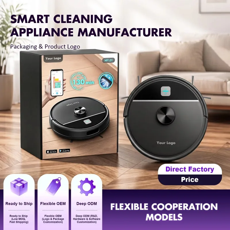 Airo Intelligent Home Robot Vacuum Cleaner 3-in-1 Automatic Sweeping Mopping and Wet/Dry Cleaning with Smart Laser Mop
