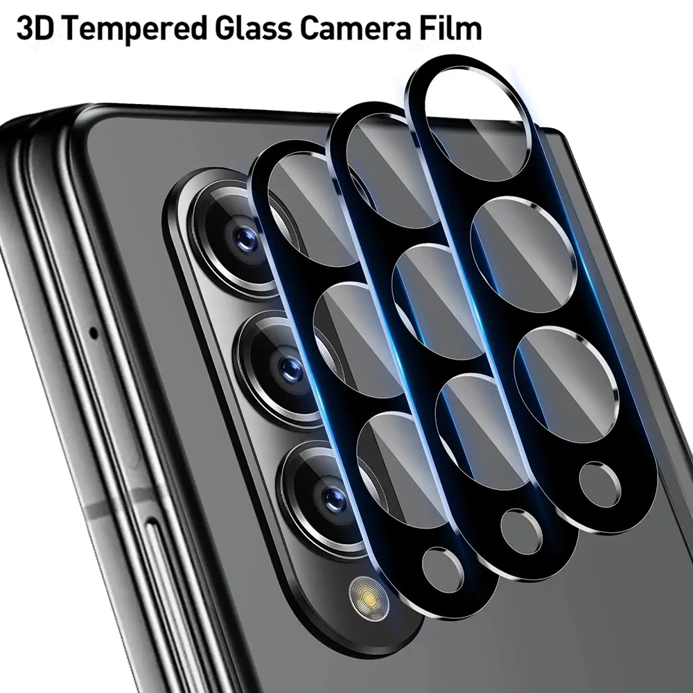9D Curved Rear Camera Protector For Samsung Galaxy Z Fold4 Fold3 Case Tempered Glass Sumsung Z Fold 4 ZFold 3 5G Back Lens Cover