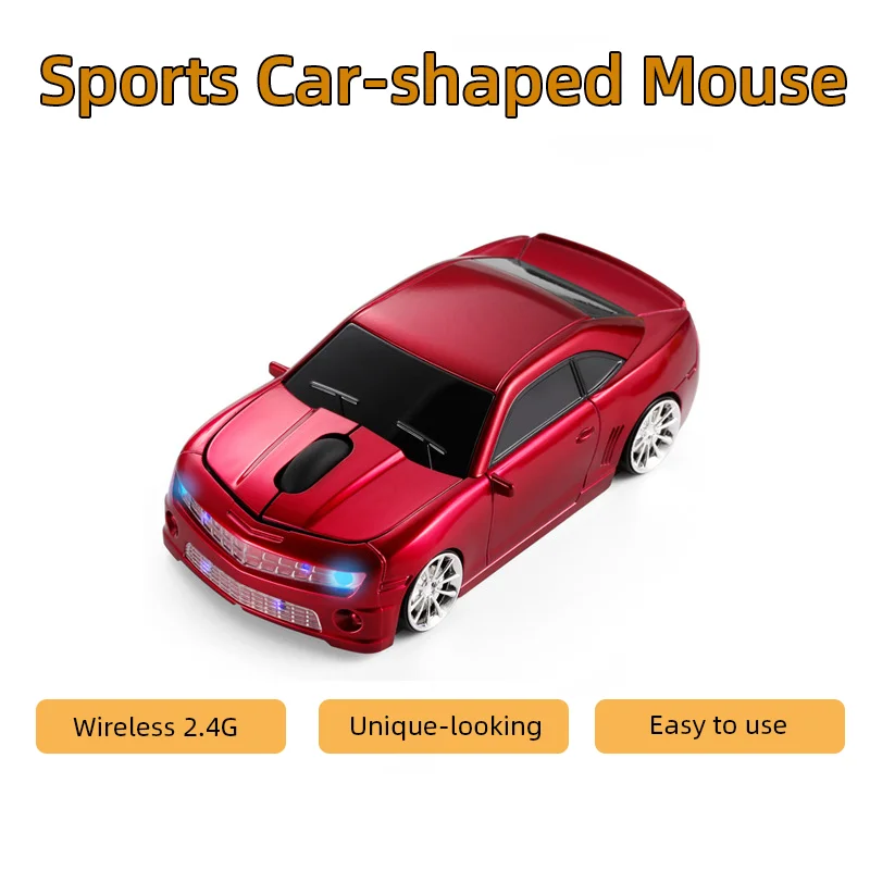 Creative Car‑shaped Mouse 2.4G Wireless Connection Multiple Colors Available For Small Medium Hands Gift PC Study Office Use