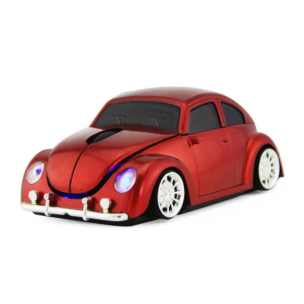 Vintage Car‑shaped Mouse Suitable For Small Hands Battery‑powered USB Receiver Compatibility Plug Play Gift Kids Office Mause