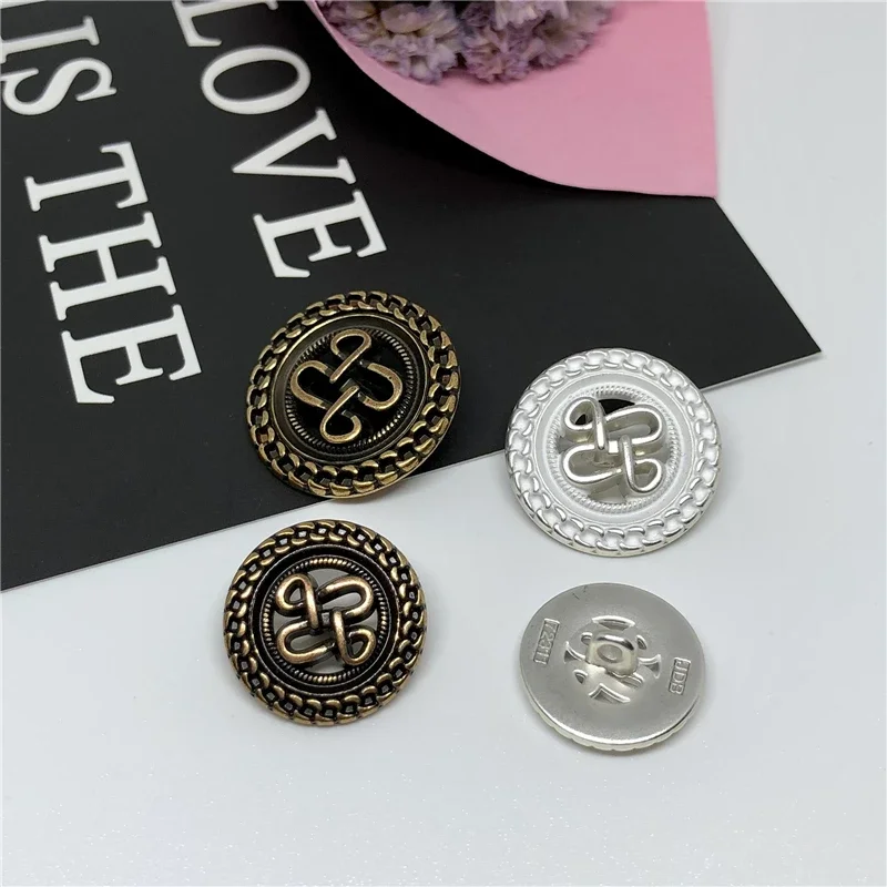 Handmade Buttons for Clothing, DIY Sewing Accessories, Vintage Coat Buttons, Sewing Supplies, Metal Jacket Buttons, 18mm, 25mm