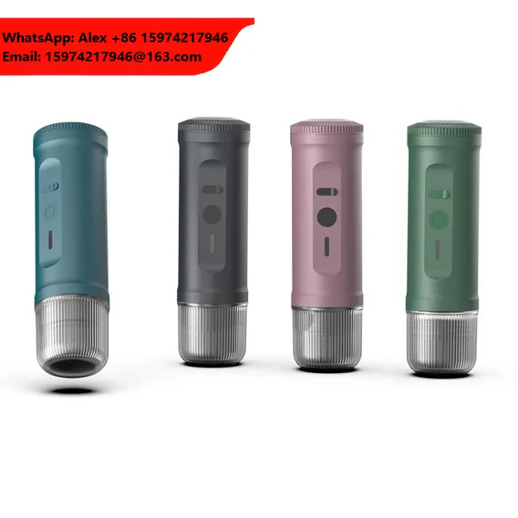 Portable Mini Plastic Coffee Maker Automatic Espresso Machine USB Charging Temperature Control Travel Camping Hiking Picnic