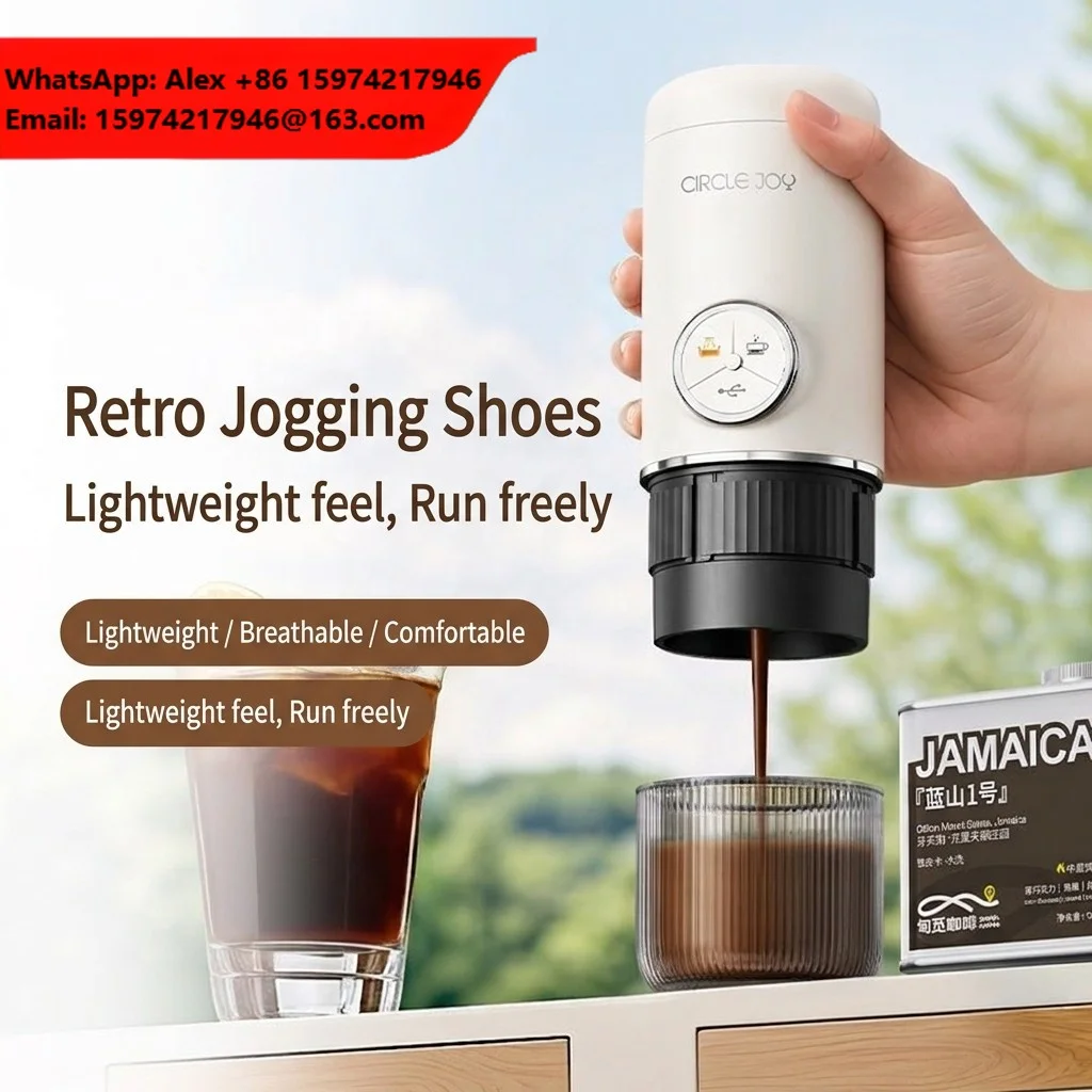 20 Bar Portable Espresso Machine 2-in-1 Mini Coffee Maker Compatible With Capsule And Ground Coffee For Travel Camping