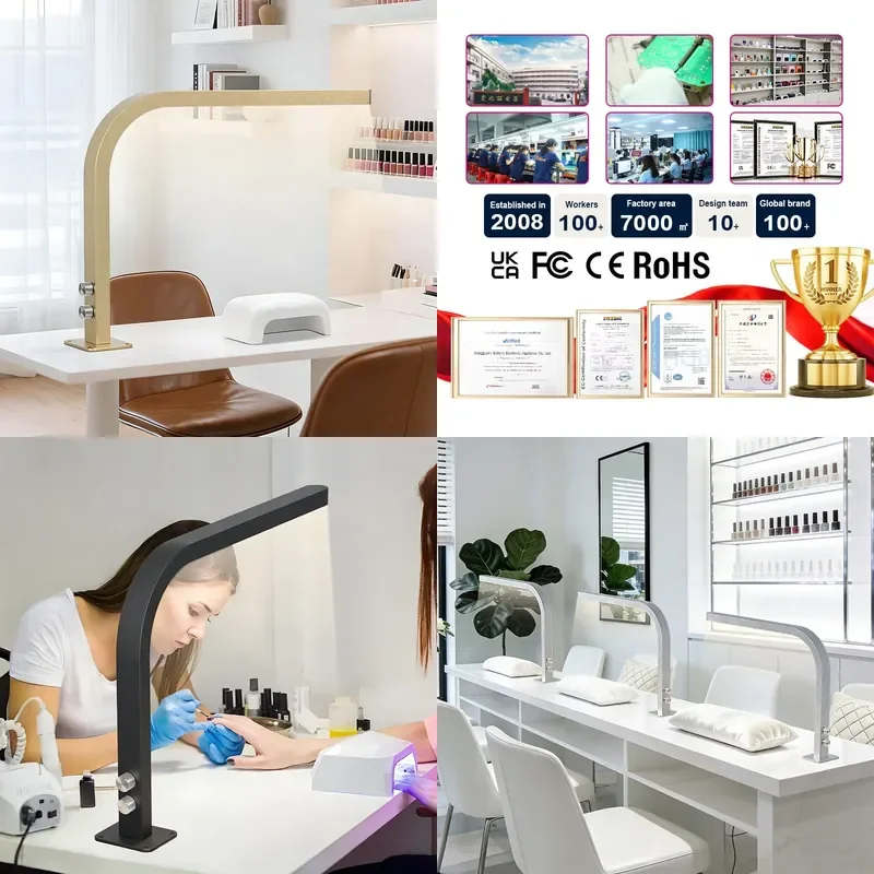 【CHIMU HOME】Professional Desktop LED Light Multifunctional Lamp for Lash Eyebrow Tattoo & Nail Work