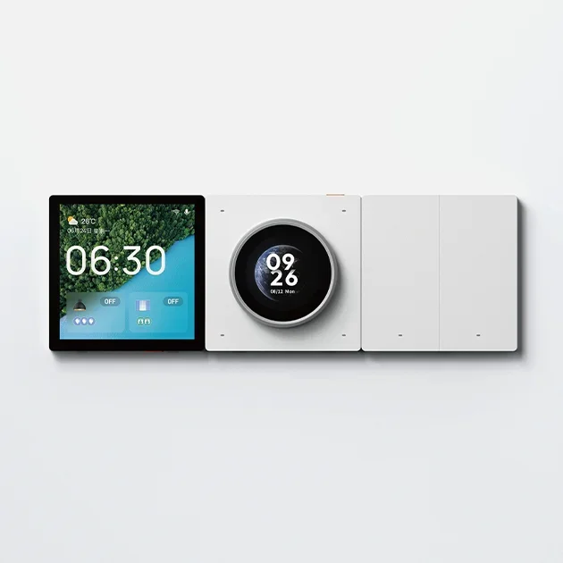 Eu Uk Rtos Os System Work Wifi Touch Wall Led Light Home Tuya Smart Switch With Pomodoro Alamm Clock Display