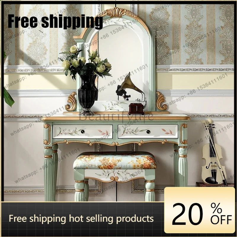 X4 smart home Stool Nordic Drawers Vanity Table Modern Makeup Storage Luxury Dressing Table Aesthetic Decor Tocador Mueble Bedro