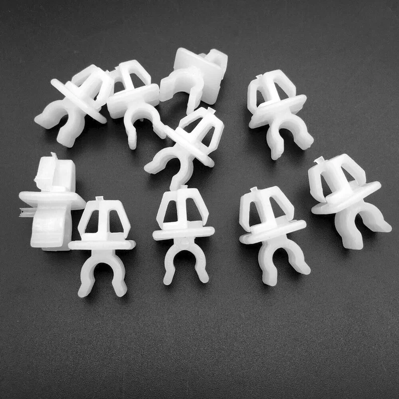 10pcs Car Hood Support Prop Rod Clips Stand White Fastener Rivets Clips Holder 53452-90351 Car Stuff for Toyota 4Runner Tacoma