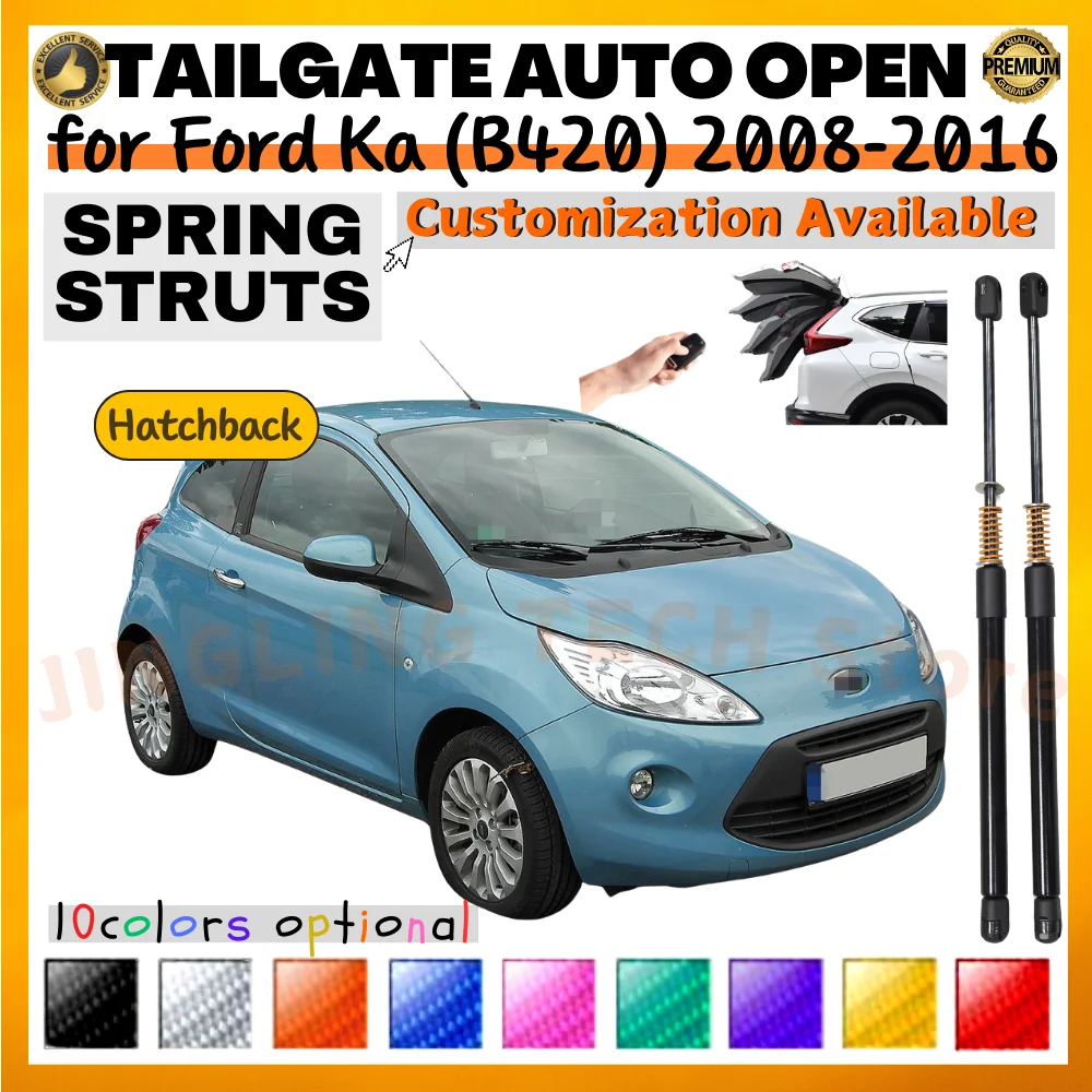 Qty(2) Trunk Struts with Spring for Ford Ka (B420) Hatchback 2008-2016 Rear Tailgate Lift Supports Shock Absorbers Prop