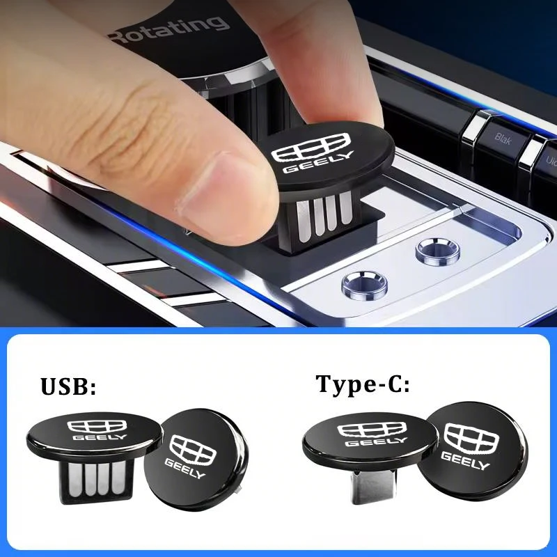 Car USB Flash Drive Type C Memory Stick Flash Disk For Geely EX5 Coolray Monjaro 2024 2025 Starship 7 GX3 Pro Galaxy E5 Atlas
