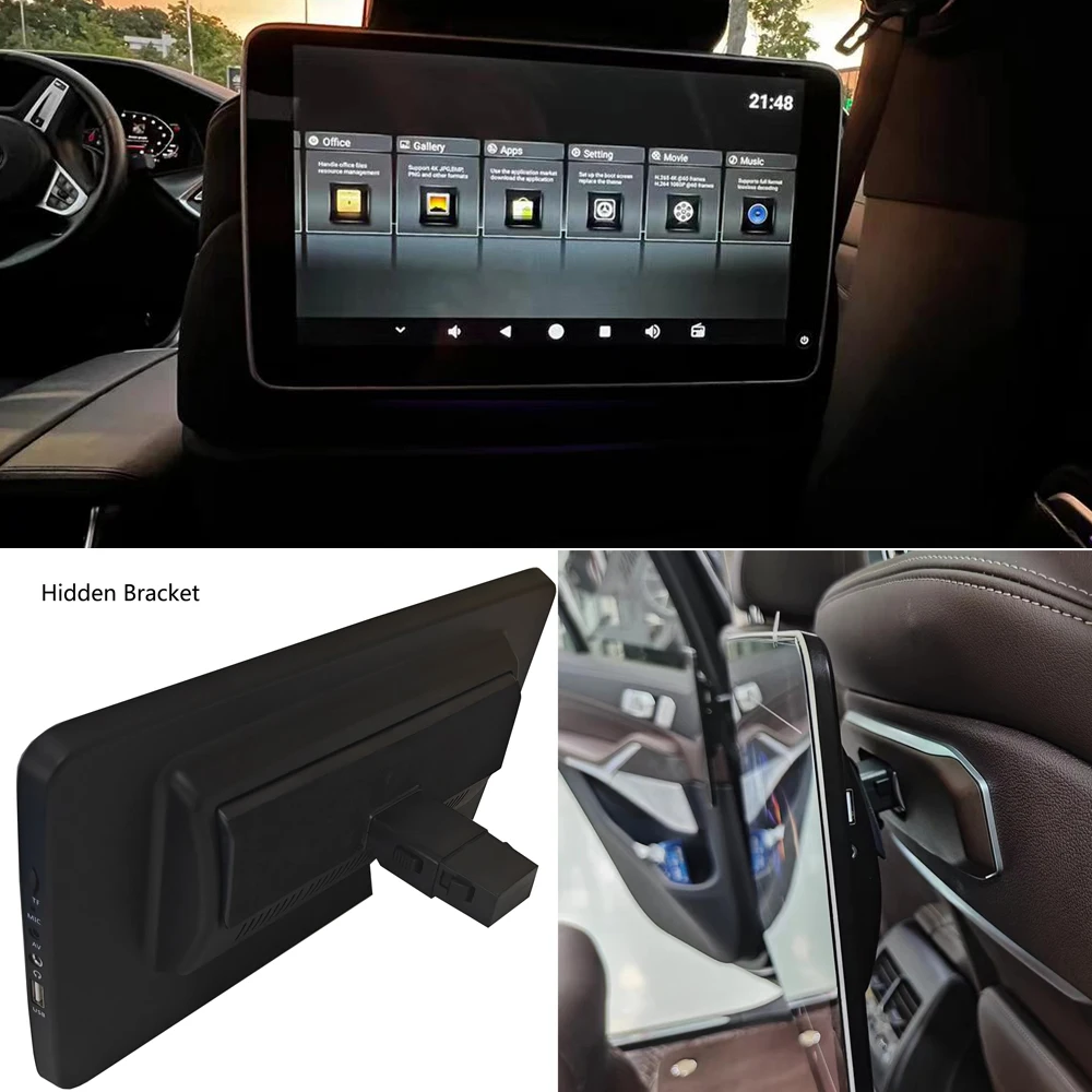 2026 New 11.6 Inch IPS Touch Screen Wireless WiFi Bluetooth USB Android 12.0 Car Headrest With Monitor Special For BMW X5 X6 X7