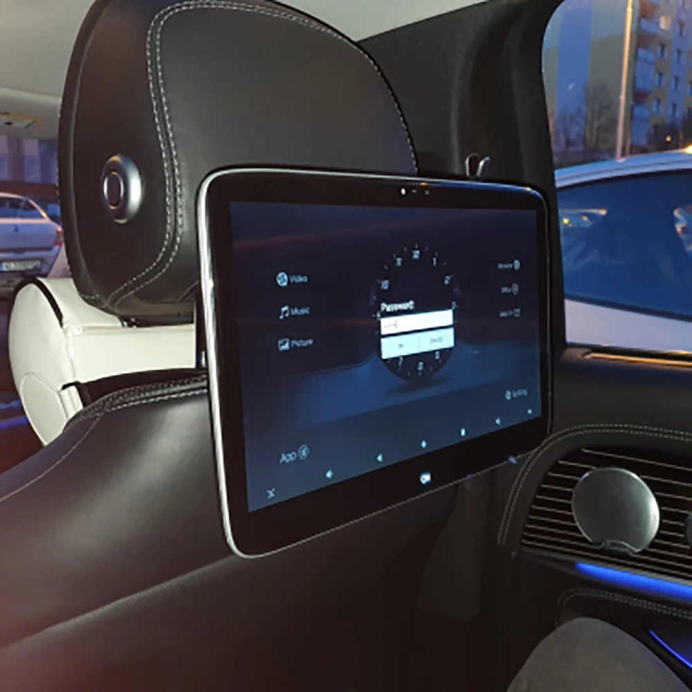 11.6'' Car TV Headrest Monitor Android 4K 1080P Touch Screen WIFI/Bluetooth/USB/FM/Mirror Link Video Player For Mercedes-Benz