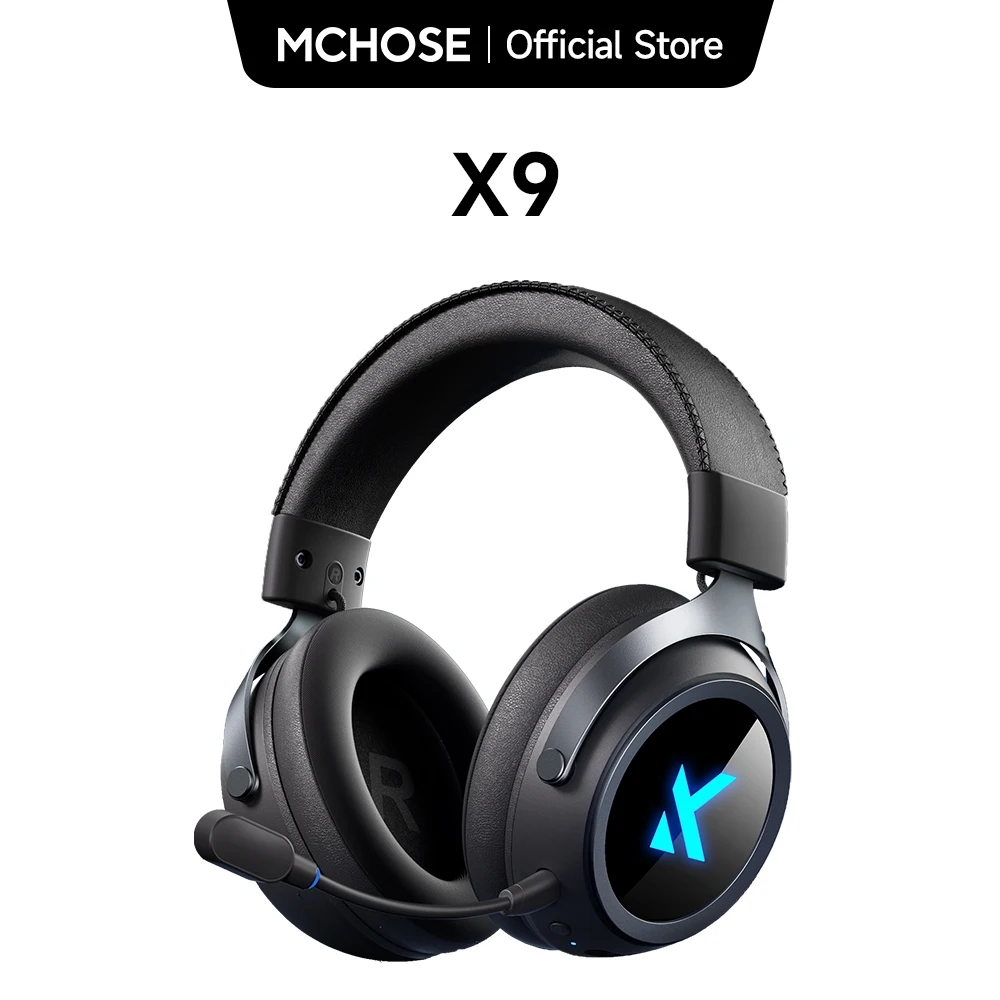 MCHOSE X9 Wireless Gaming Headset 7.1 Surround Sound Noise Canceling Mic Low 15ms Latency FPS Games E-sports Headphones