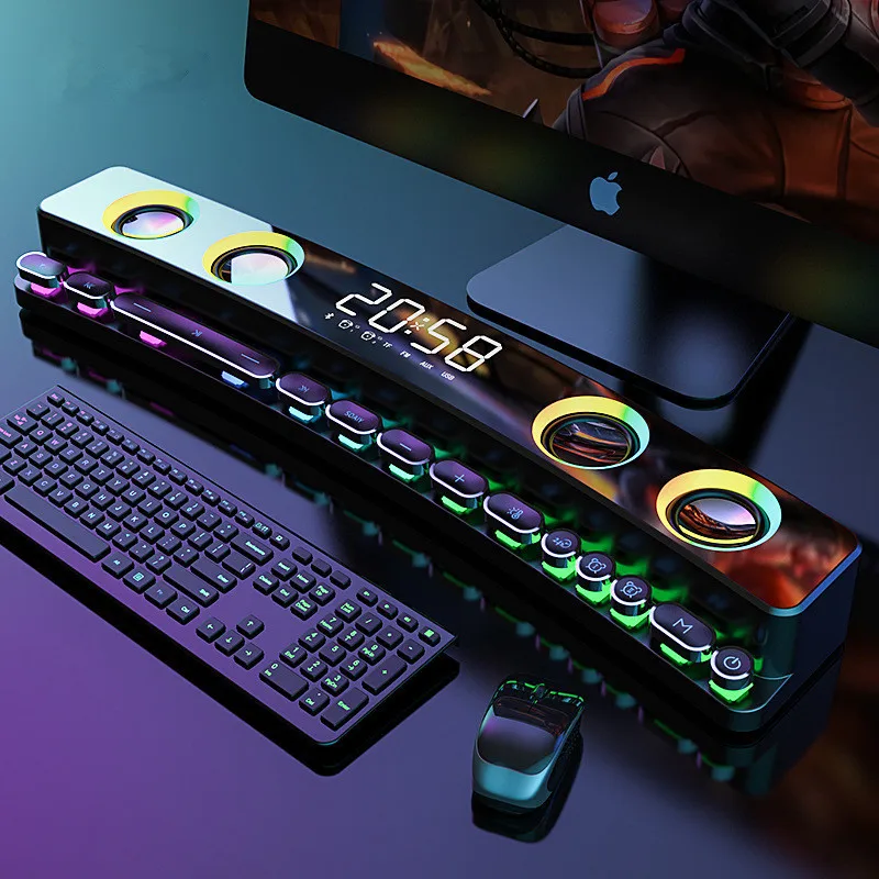 SH39 Bluetooth speaker, gaming computer speaker, wireless 3D subwoofer, colorful small speaker