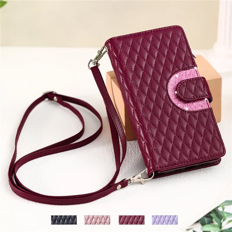 Xiomi 11X 11 11T 10T 10 9T Pro Cover for Xiaomi Mi 11i 11 10T 10 9 Lite Ultra 10S CC9 Long Hanging Rope Flip Wallet Phone Cases