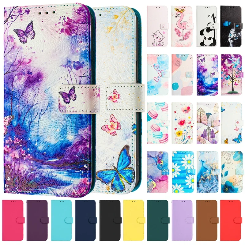 Luxury Flip Leather Case For Redmi Note 13 5G Flip Cover on For Xiaomi Redmi Note13 Pro Plus 5G Wallet Bags Flower Cases Shell