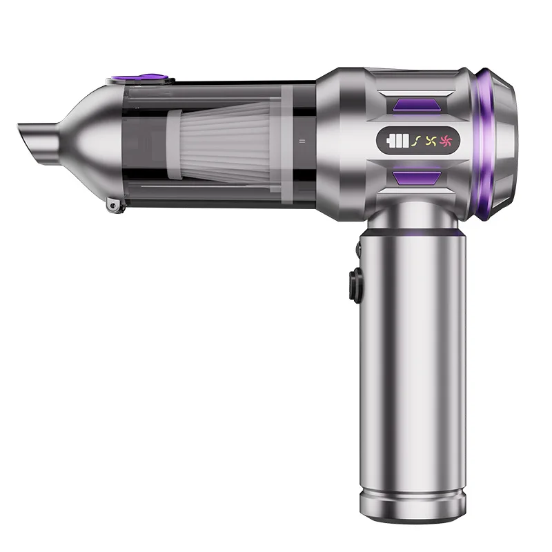 Mini Cordless Vacuum Cleaner Powerful 17000Pa High Suction 11.1V Brushless Motor USB C Rechargeable 6000mAh Car Vacuum Cleaner