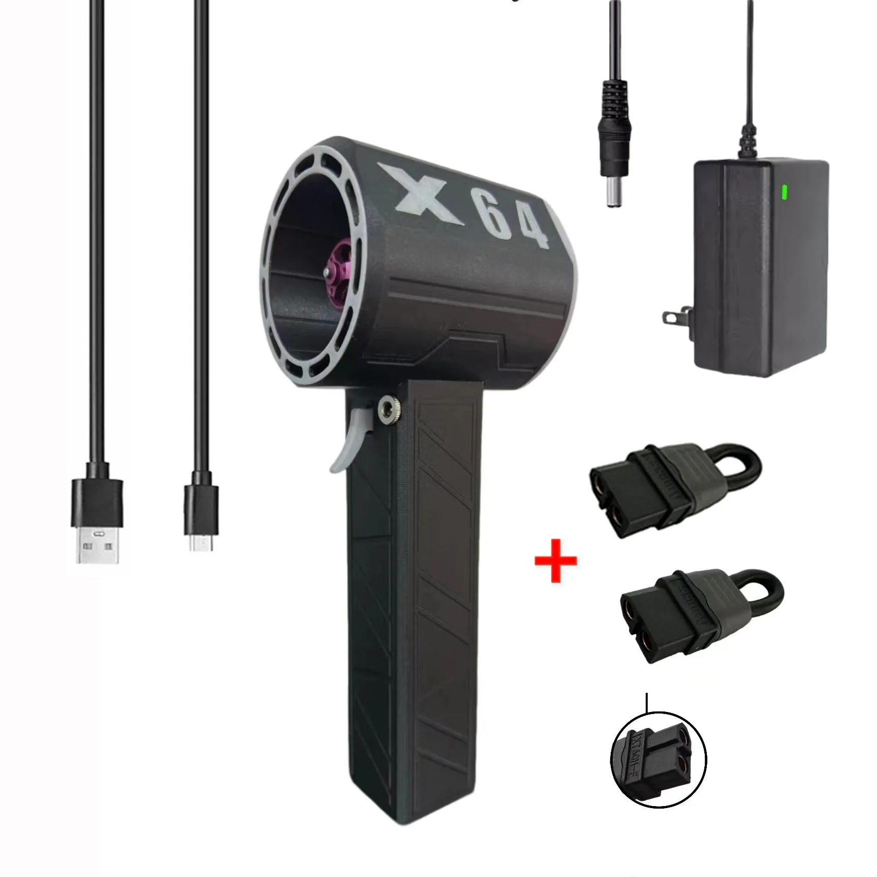 X64 Car Dust Blower 64mm Brushless Motor Powerful Wireless Air Handheld Fan Strong Electric Air Blower Made Durable Plastic