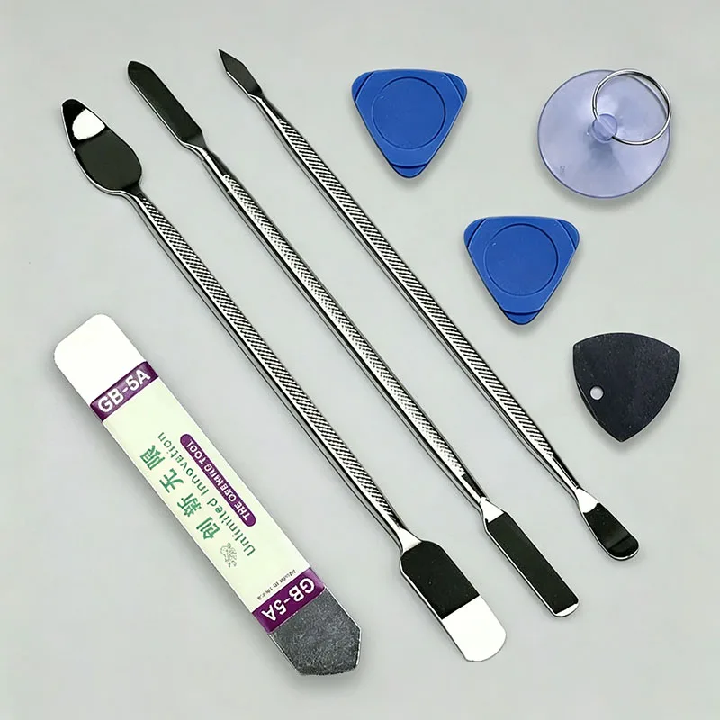 8 IN 1 Repair Tools Sets Opening Pry Hand Tool Kit Blade For iPhone Smart Phone Tablet PC Metal Spudger Disassemble Tools Set