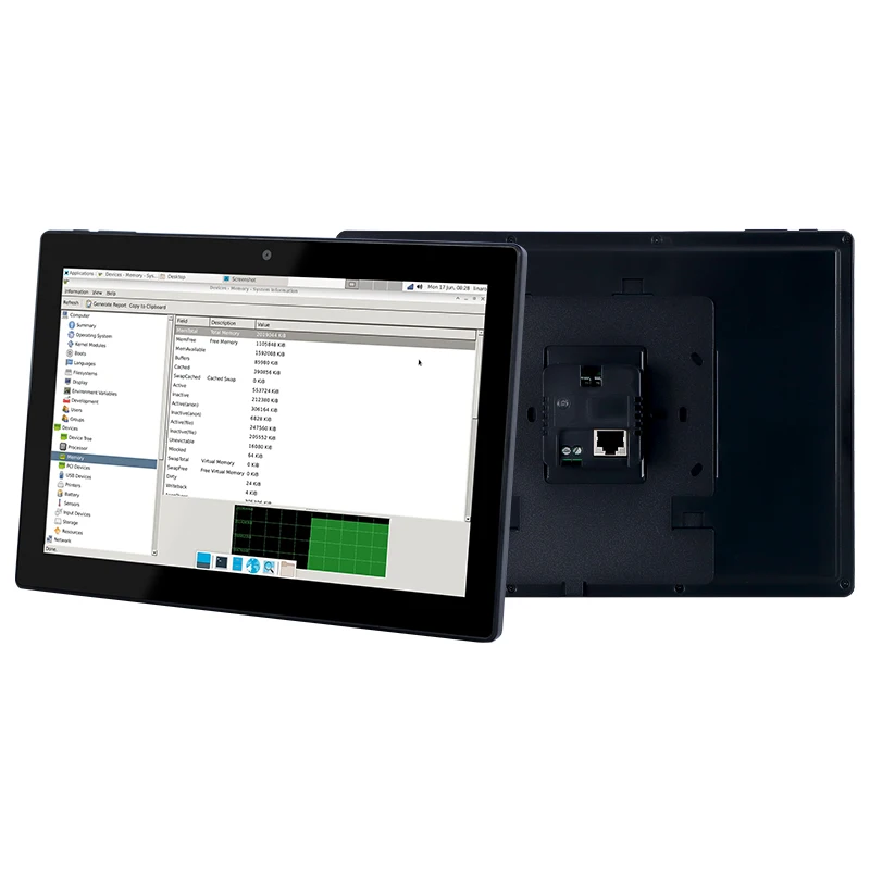 YC-SM1011 Smart Home Automation 10-Inch Electric In-Wall Tablet PC Linux Debian Plastic Bar Design IPS Display 2GB/16GB