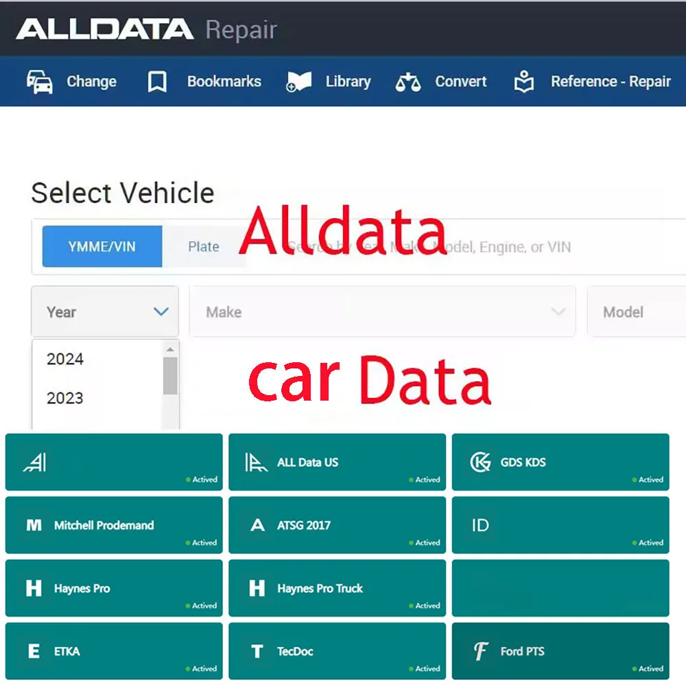 2027 Alldata Car Data Software Online Account  for Car Repair Software Support Easy Install Support Mobile/PC Login