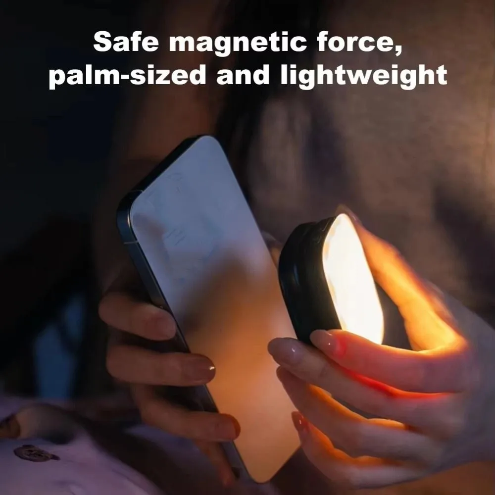 360° Rotation Magnetic Phone Selfie Light with Makeup Mirror 3 Color Mobile Phone Fill Light Rechargeable Detachable