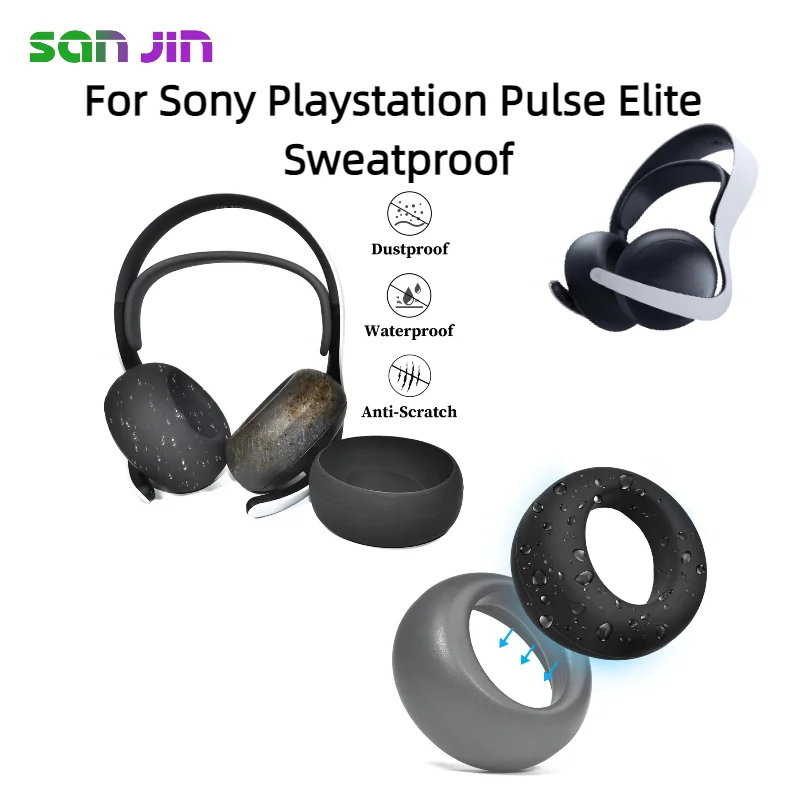 Updated Cooling-Gel earpads,Compatible for Sony Playstation Pulse Elite Sweatproof Replacement Ear Pads