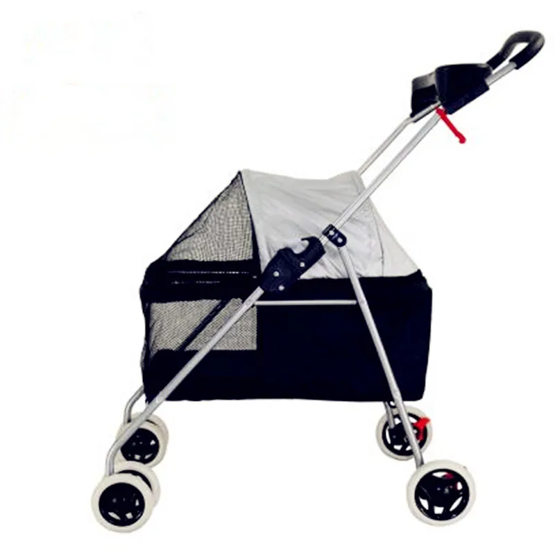 Foldable Pet Stroller Carrier for Medium Dogs Car Seat Travel Cage Loading 15kg Puppy Cat Accessories Home