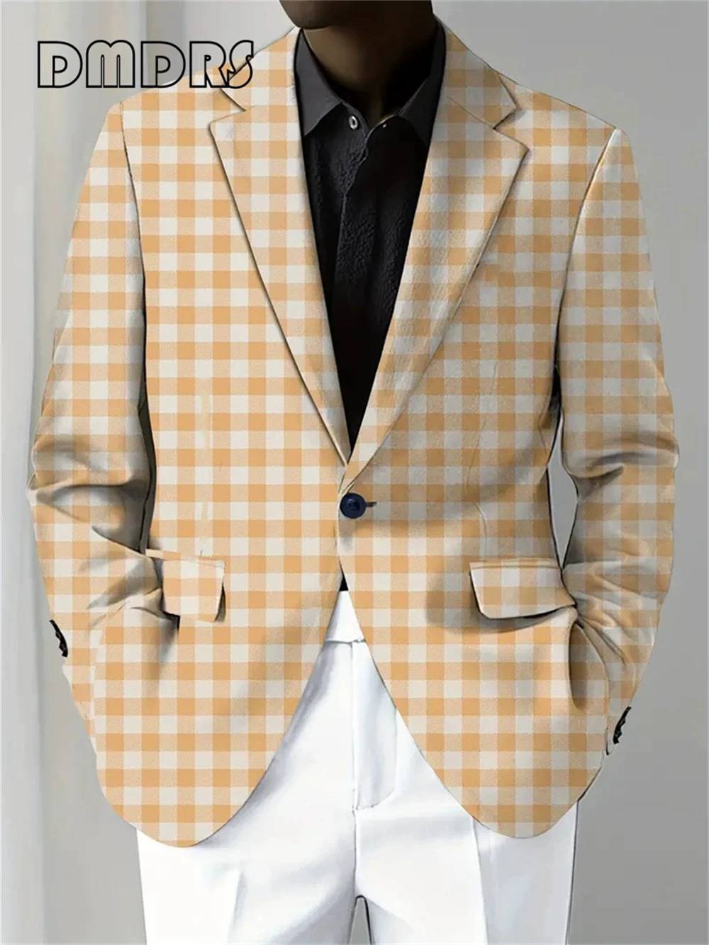 Modern Digital Print Men's Blazer - Slim Fit Plaid Jacket for Business, Dating, Events (S-5XL, 12+ Colors) Fast Delivery