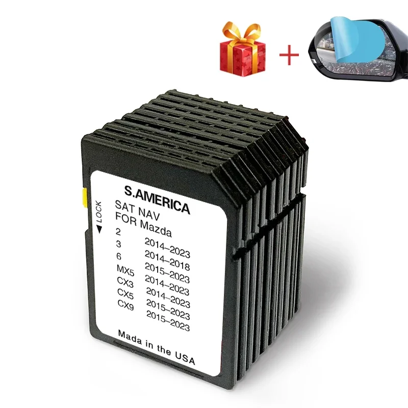 Cover Media Connect 1 system Navigation for Mazda 2/3/6/MX5/CX5/CX9 Vehicle 8GB South America Map Sat Nav SD Card Fast Delivery