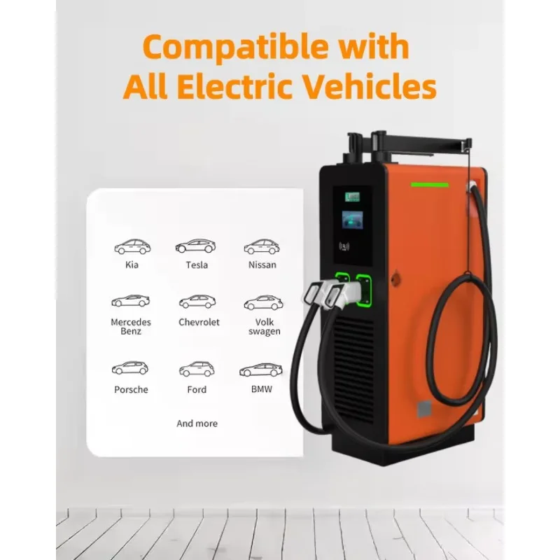 DC Fast Charger for Electric Cars 60kW-480kW Smart Truck POS Remote Monitoring Management APP CSMS Commercial Use OCPP