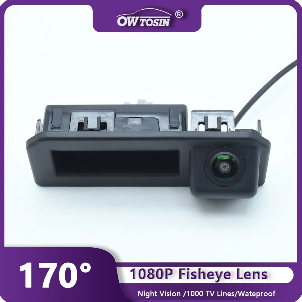 170° AHD 1080P Fisheye Lens Trunk handle Vehicle Rear View Car Camera For Skoda Rapid FL 2016 2017 2018 2019 Android Monitor