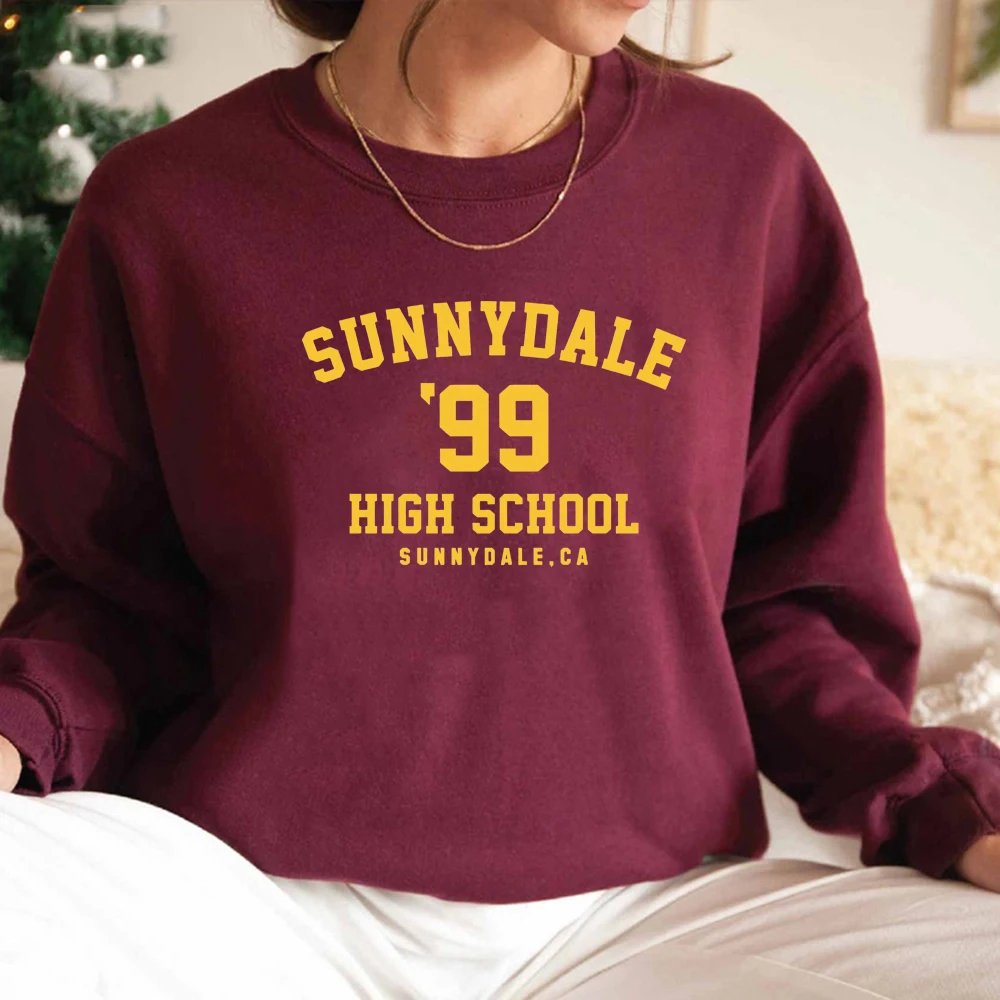 Sunnydale High School Unisex Sweatshirt Sunnydale Sweatshirt TV Show Inspired Hoodie Long Sleeve Crewneck Pullover Women Hoodies