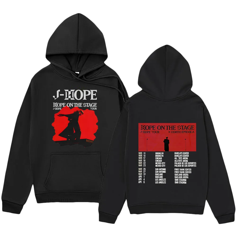 J-Hope Hope on The Stage Tour Hoodies 2025 World Tour O-Neck Sweatshirt Winter Long Sleeved Casual Hip Piop Streetwear Women Men