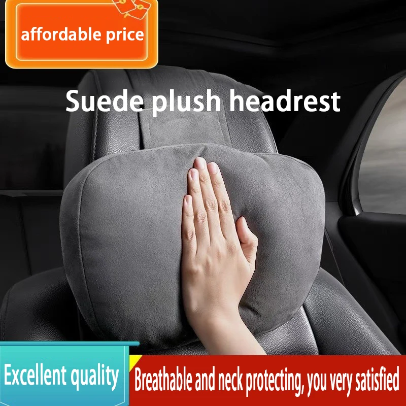 Car Neck Pillow Lumbar Support Cushion Memory Foam Headrest Back Support Ergonomic Driving Seat Travel Comfort Accessory