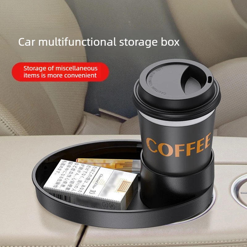 Car Seat Snack Tray and Organizer, 360° Rotatable Cup Holder Drinks Travel Tray for Car Seats and Boosters, Road Trip Accessory