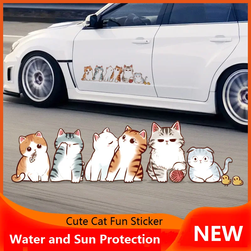 New Funny Pet Cat Car Sticker Car Body Creative Decals Decor Accessories for Car /Electric Vehicles/ Motorcycles DIY Decorative