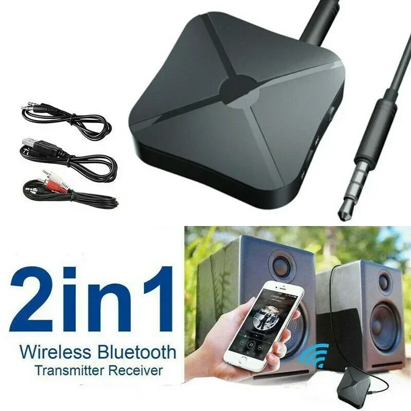 KN319 2 IN 1 Bluetooth 5.0 4.2 Audio Receiver Transmitter 3.5MM AUX Jack RCA Wireless Adapter For Speaker TV Car PC Headphones