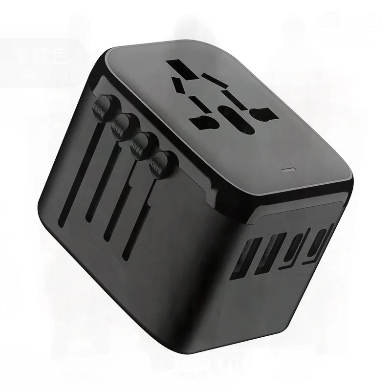 Multi-Country Travel Charger with 2USB And 2C Ports Global Plug Adapter European Australian British Regulations Compatible