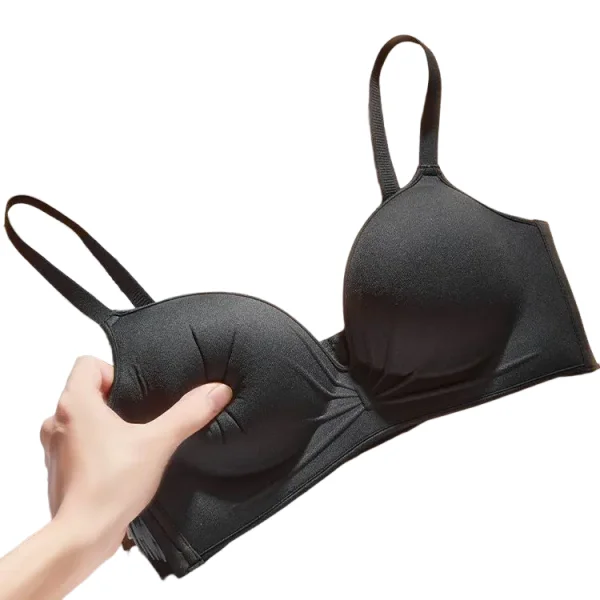10cm Extreme Push Up Bra for AA/A Cup Lift Gather Wireless Bra, Anti-Sagging Side Smoothing Seamless T-Shirt Bra for KUCLUT