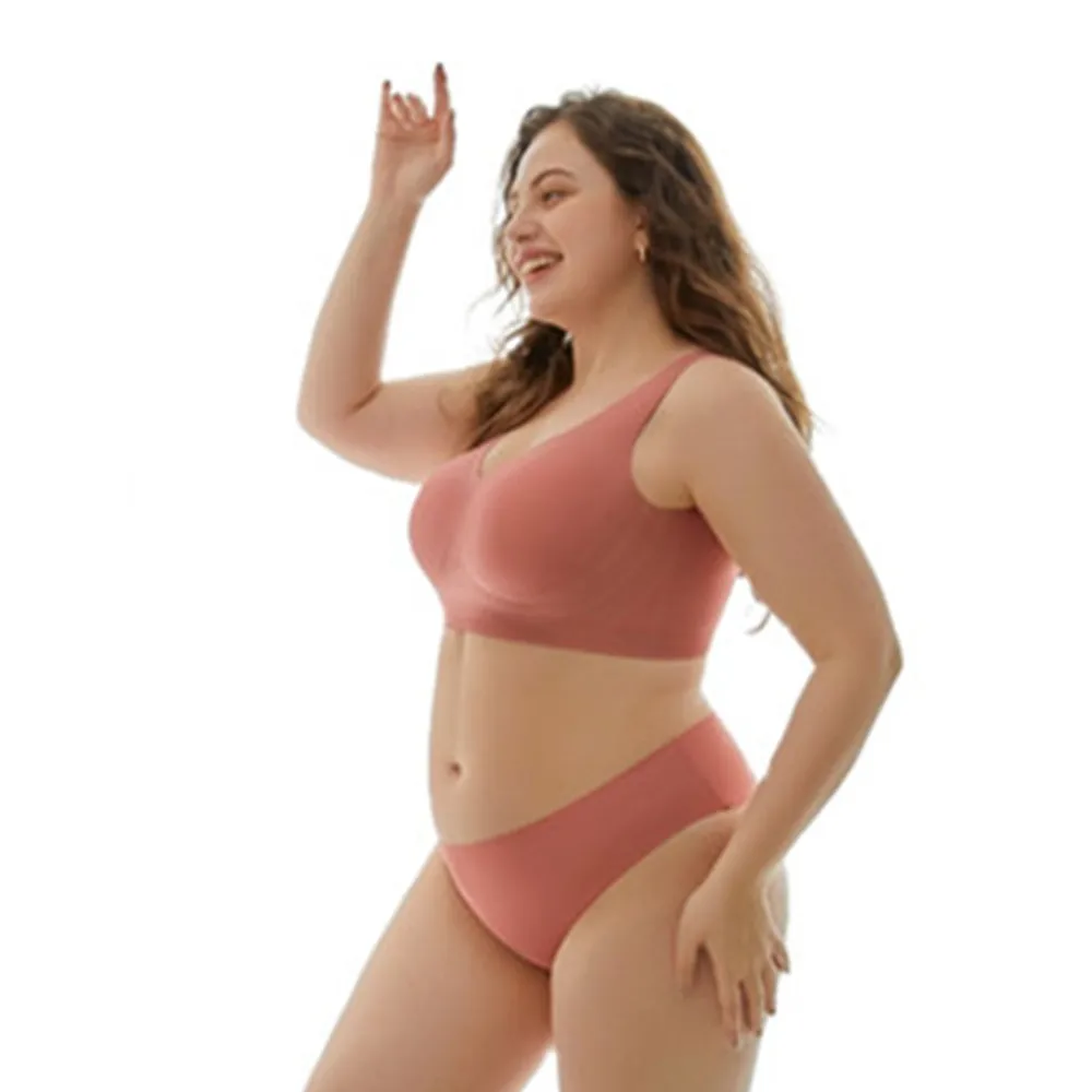 Women's Seamless Wireless Push up Bra - Comfortable Soft T-Shirt Style with Full Coverage No Underwire Supportive Design