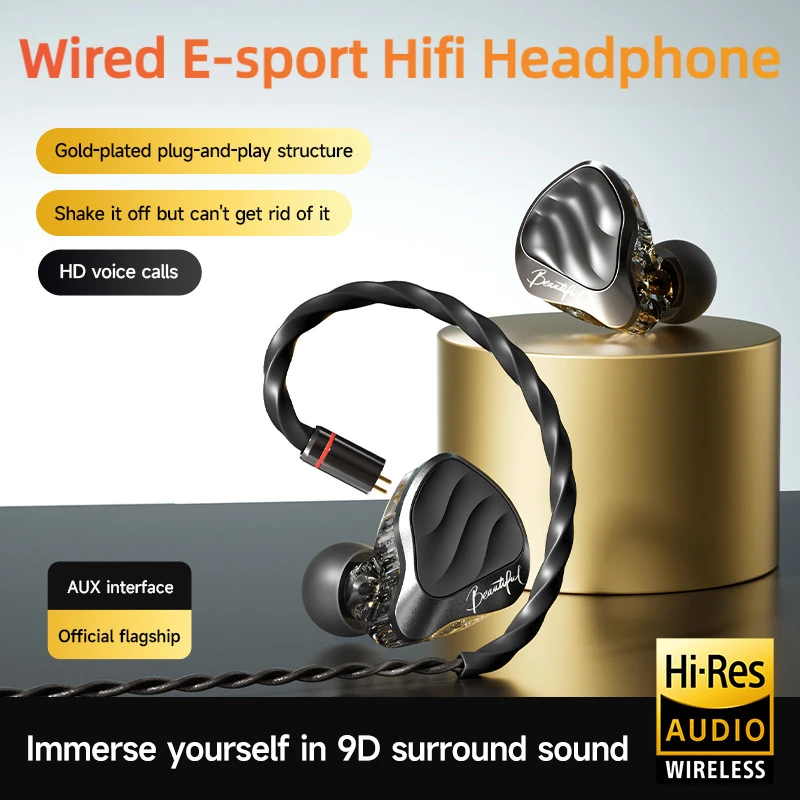 Detachable Gaming Wired Headphone Hifi Sound HD Sound Lossless Audio Stereo Over-ear In-ear Comfortable Stable 3.5mm For E-sport