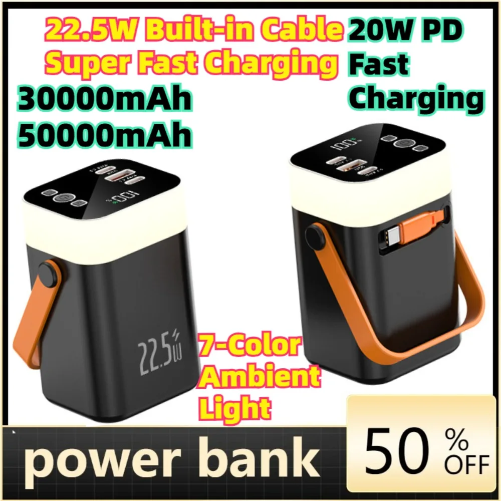 For iPhone Laptop Samsung Xiaomi Power Bank PD 20W Fast Charging Portable Large Battery Capacity Power Station